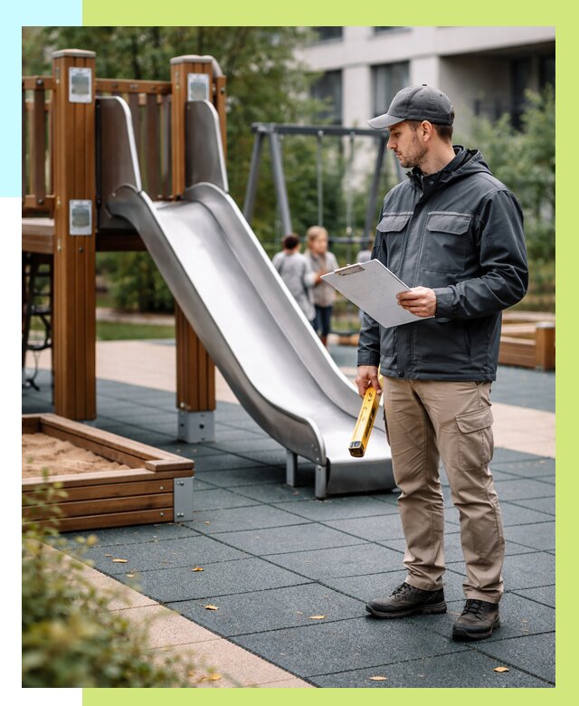 Сертификация детских площадок в Белогорске от 25505 р. | Алешин-Бгк