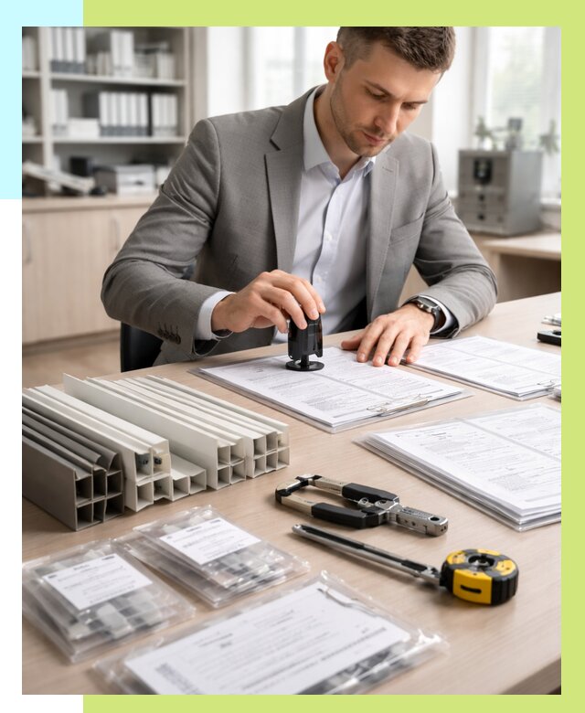 Сертификация ПВХ продукции в Белогорске от 8672 р., Алешин-Бгк