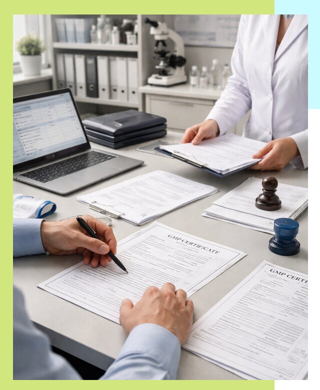 Оформление сертификата GMP в Белогорске для фармпроизводства