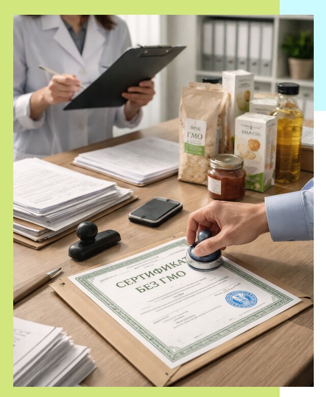 Получение сертификата Без ГМО для продукции в Белогорске